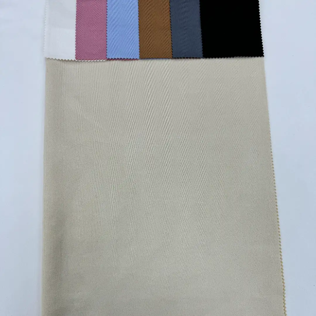 China Fabric for Jacket,Pants,Blazer Weft Suede Knit Fabric Polyester Elastane 杏色 color buy from China wholesaler bulk order at wholesale price free worldwide shipping Alibaba