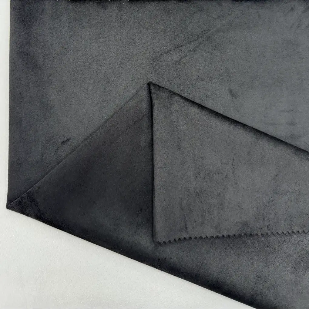 China Fabric for Jacket,Blazer Warp Suede Knit Fabric Polyester Elastane 炭黑 color buy from China wholesaler bulk order at wholesale price free worldwide shipping Alibaba