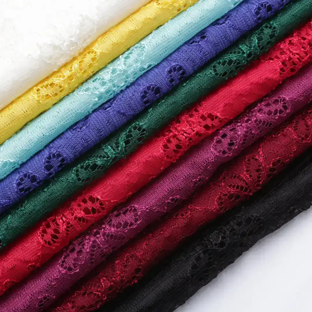 China Fabric for Blouse,Lingerie Lace Knit Fabric Nylon Spandex Purple color buy from China wholesaler bulk order at wholesale price free worldwide shipping Alibaba