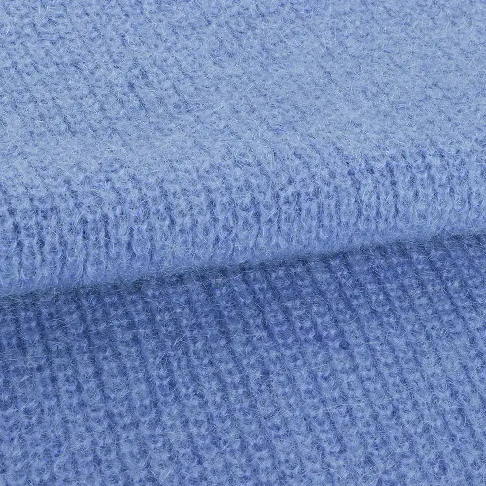 China Yarn for Polo T-shirt (Sweater),Crew Neck Pullover (Sweater),Half-Zipper Cardigan (Sweater) Mossy Yarn Fancy Yarn Wool Nylon Mohair blue color buy from China wholesaler bulk order at wholesale price free worldwide shipping Alibaba