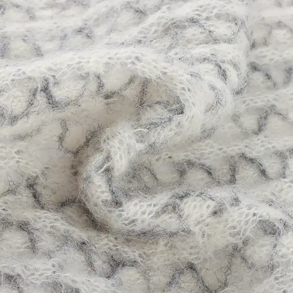 China Yarn for Ladies Vest (Sweater),Crop Top Pullover (Sweater),Dresses (Cardigan Button) (Sweater) Mossy Yarn Fancy Yarn Nylon Alpaca Wool grey/white color buy from China wholesaler bulk order at wholesale price free worldwide shipping Alibaba