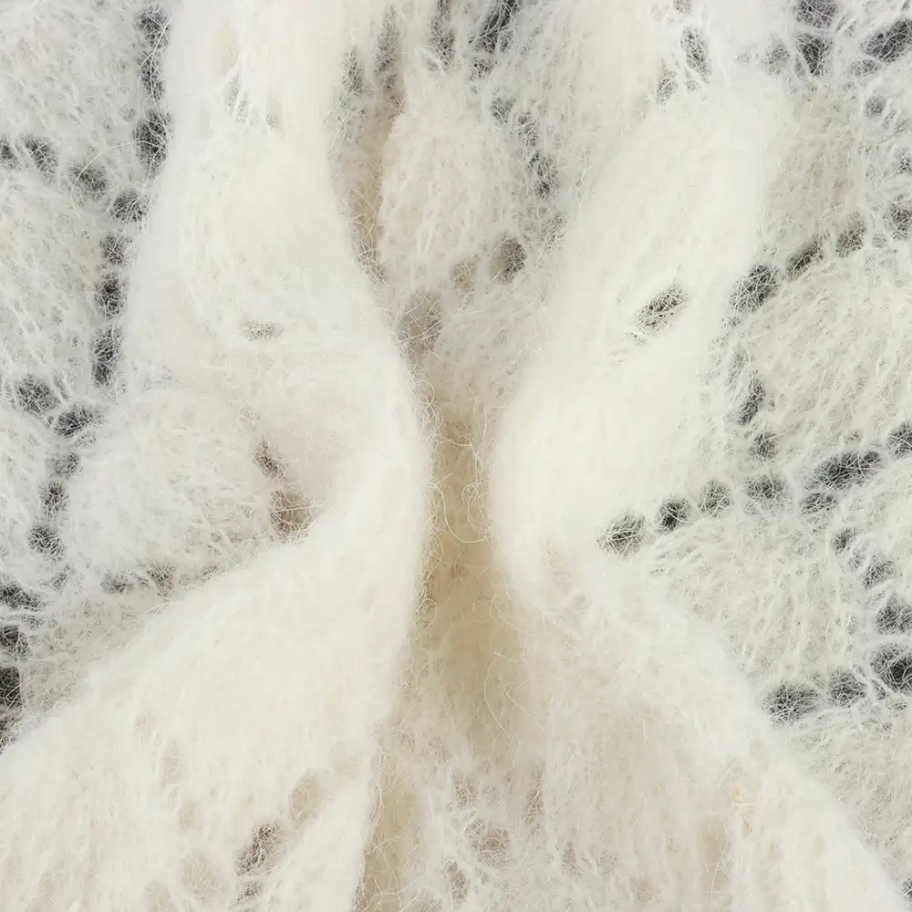 China Yarn for Dresses (Cardigan Open) (Sweater),Crop Top Pullover (Sweater) Mossy Yarn Fancy Yarn Recycled Polyester Spandex white color buy from China wholesaler bulk order at wholesale price free worldwide shipping Alibaba