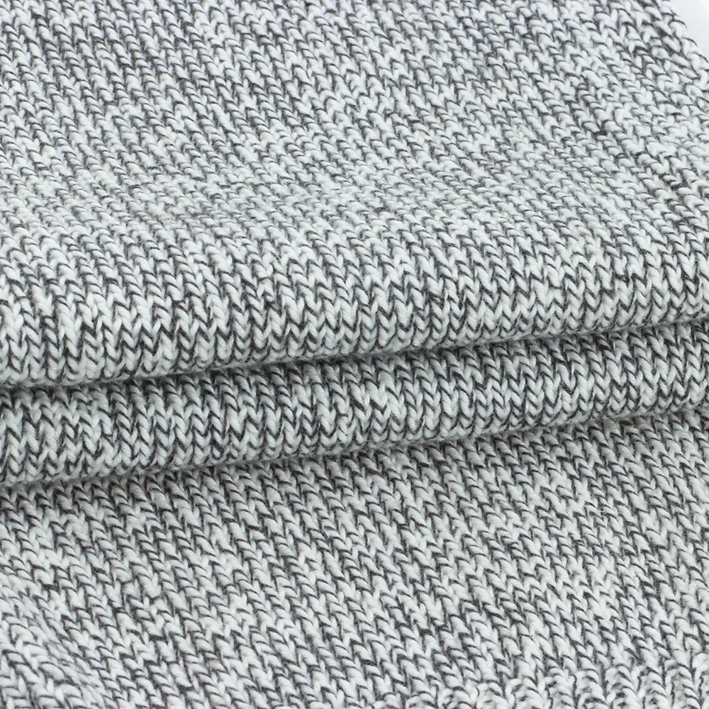 China Yarn for Knitted Jacket (Sweater),Hoodie  (Sweater),Half-Zipper Cardigan (Sweater) Twisted Yarn Twisted Yarn Recycled Polyester Cotton CREAM mix grey color buy from China wholesaler bulk order at wholesale price free worldwide shipping Alibaba