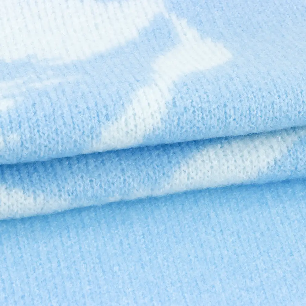 China Yarn for Polo T-shirt (Sweater),Crew Neck Pullover (Sweater),Half-Zipper Cardigan (Sweater) Mossy Yarn Fancy Yarn Acrylic Polyester Spandex BLUE+WHITE color buy from China wholesaler bulk order at wholesale price free worldwide shipping Alibaba