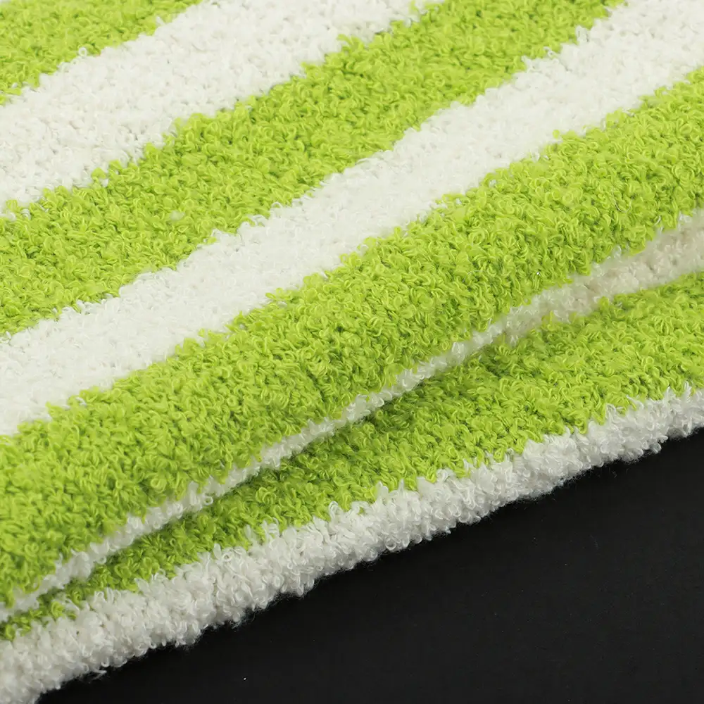 China Yarn for Hoodie  (Sweater),Polo T-shirt (Sweater), Full-Zipper Cardigan (Sweater) Boucle Yarn Fancy Yarn Polyester #858 green+white color buy from China wholesaler bulk order at wholesale price free worldwide shipping Alibaba