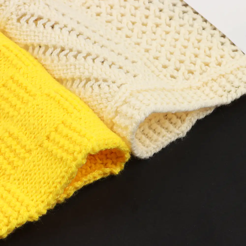 China Yarn for Open Cardigan (Sweater),Hoodie  (Sweater),Round Neck Pullover (Sweater) Ring Spun Regular Yarn Acrylic Cotton BEIGE+YELLOW color buy from China wholesaler bulk order at wholesale price free worldwide shipping Alibaba