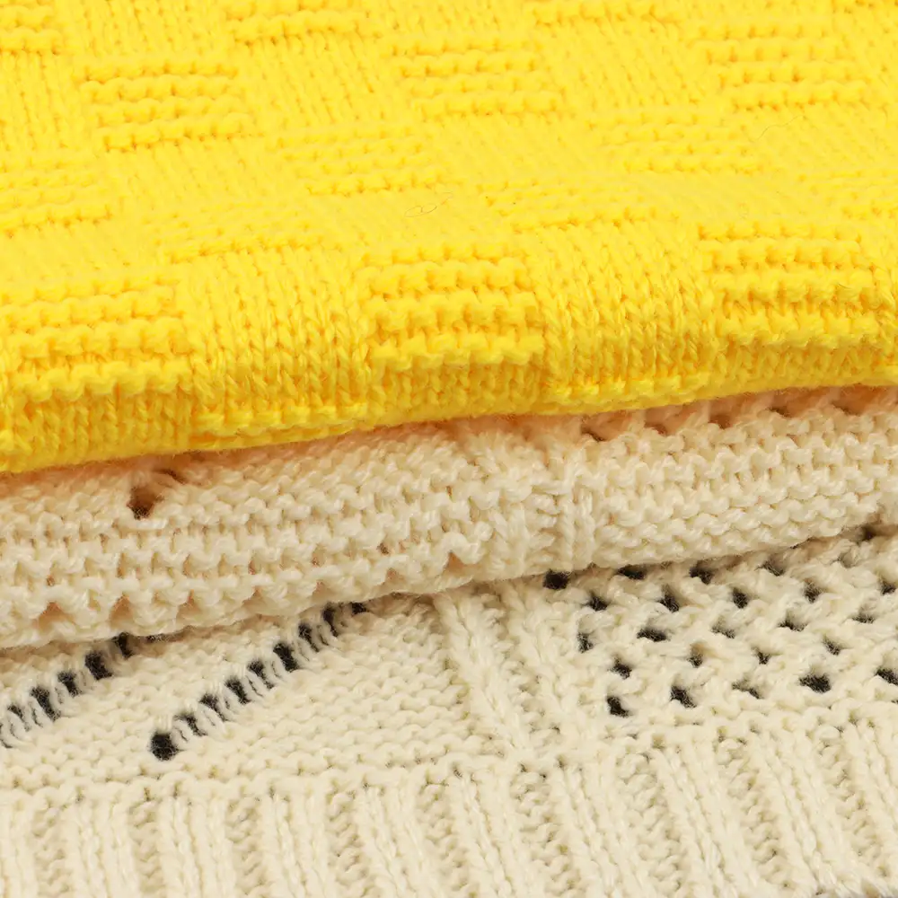 China Yarn for Open Cardigan (Sweater),Hoodie  (Sweater),Round Neck Pullover (Sweater) Ring Spun Regular Yarn Acrylic Cotton BEIGE+YELLOW color buy from China wholesaler bulk order at wholesale price free worldwide shipping Alibaba