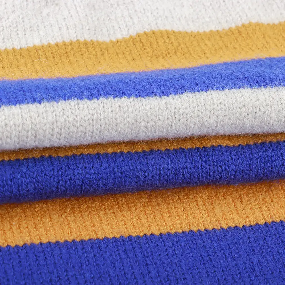 China Yarn for Dresses (Cardigan Button) (Sweater),Ladies Vest (Sweater)  Core Spun Yarn Regular Yarn Acrylic PBT Nylon BLUE+YELLOW+CREAM MIX color buy from China wholesaler bulk order at wholesale price free worldwide shipping Alibaba