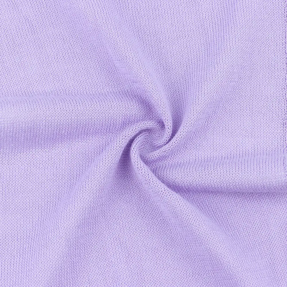 China Yarn for Hoodie  (Sweater),Polo T-shirt (Sweater), Shirt Long Sleeve Button (Sweater) Worsted Spun Regular Yarn BCI Cotton Eco Vero Viscose LIGHT PURPLE color buy from China wholesaler bulk order at wholesale price free worldwide shipping Alibaba