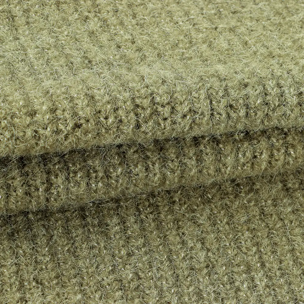 China Yarn for Half-Zipper Cardigan (Sweater),Knitted Trousers (Sweater),Knitted Jacket (Sweater) Mossy Yarn Fancy Yarn Polyester Spandex green color buy from China wholesaler bulk order at wholesale price free worldwide shipping Alibaba