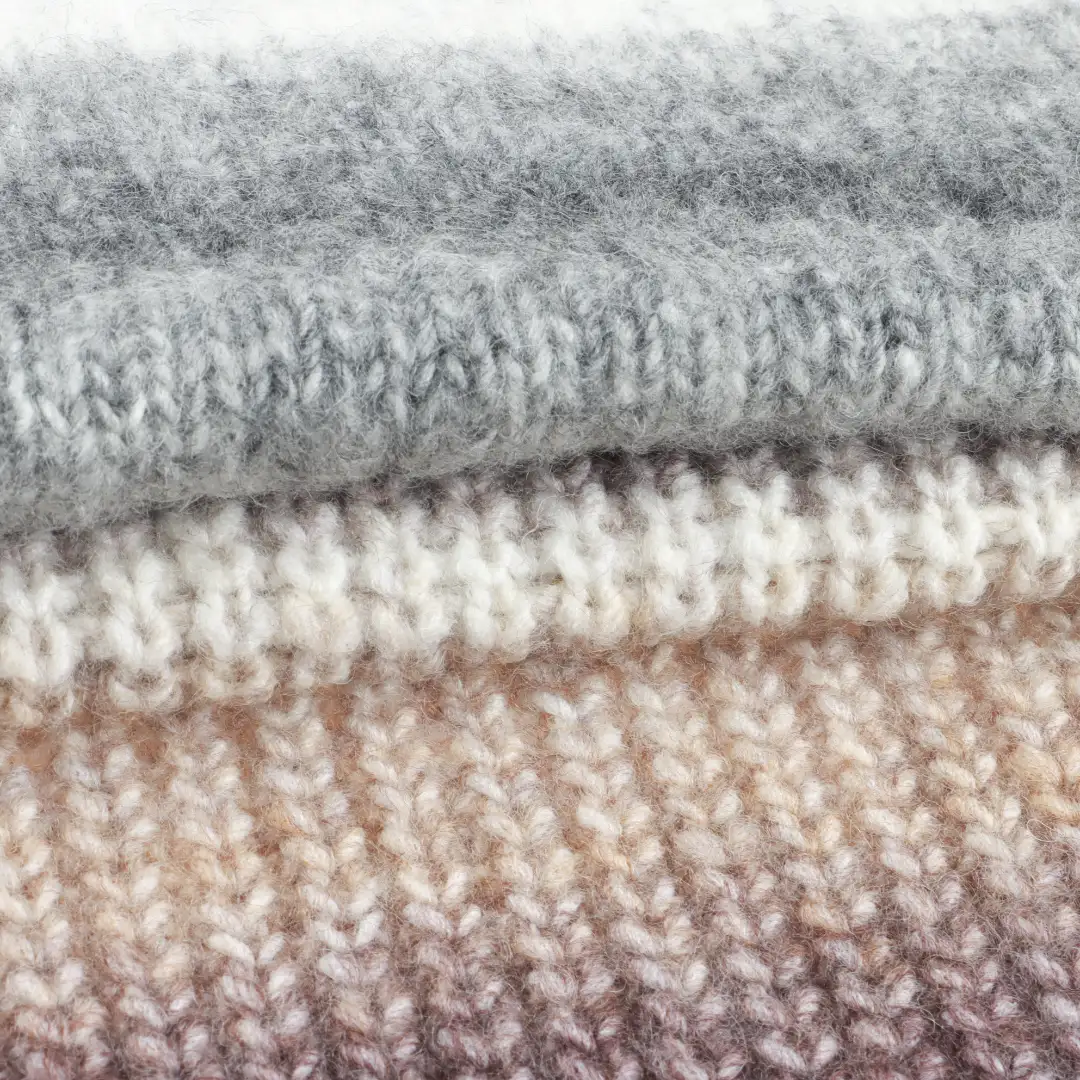 China Yarn for Open Cardigan (Sweater),Hoodie  (Sweater),Round Neck Pullover (Sweater) Mossy Yarn Fancy Yarn Recycled Acrylic Recycled Polyester RWS Wool GRAY+BEIGE color buy from China wholesaler bulk order at wholesale price free worldwide shipping Alibaba