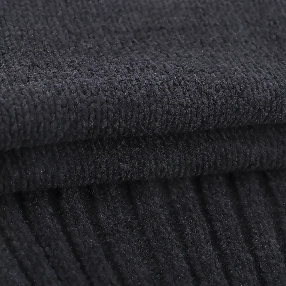 China Yarn for Dresses (Cardigan Open) (Sweater),Crop Top Pullover (Sweater) Shiny Chenille Fancy Yarn Polyester black color buy from China wholesaler bulk order at wholesale price free worldwide shipping Alibaba