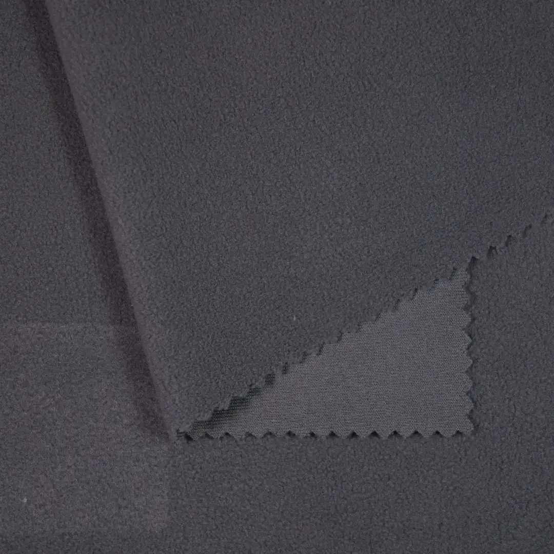 China Fabric for Knitted Jacket ,Loungewear Polar Fleece Knit Fabric Polyester grey color buy from China wholesaler bulk order at wholesale price free worldwide shipping Alibaba