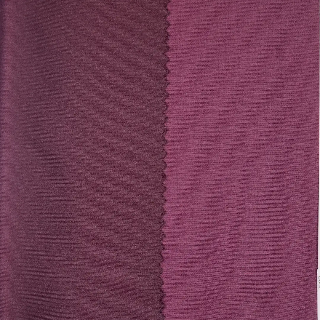 China Fabric for Jackets,Hoodie,Tracksuits Scuba Knit Fabric Polyester Modal Spandex burgundy color buy from China wholesaler bulk order at wholesale price free worldwide shipping Alibaba