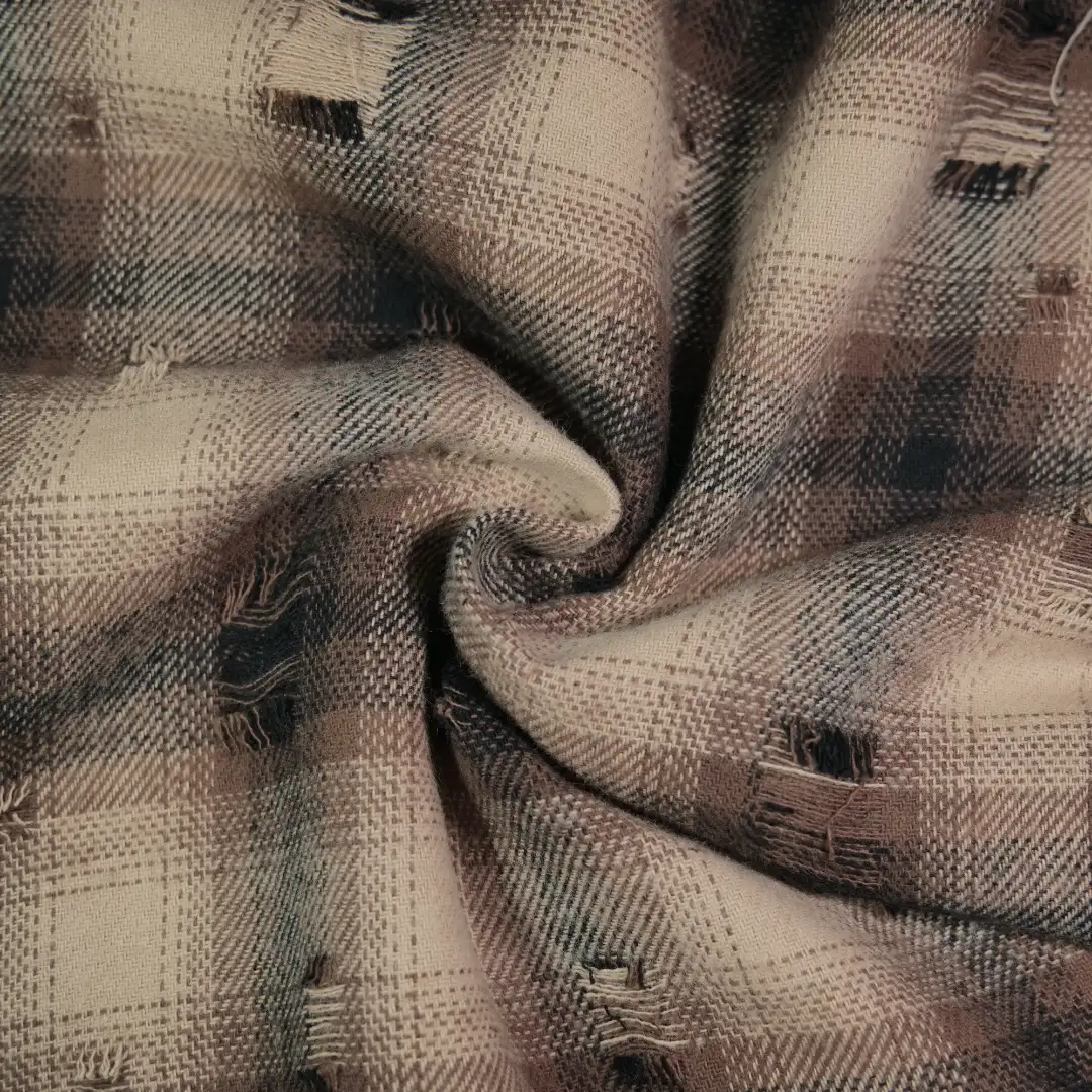 China Fabric for Shirt,Over Shirt,Sleeveless Sundress,Strap Midi Dress Yarn Dyed Check Natural Woven Fabric Cotton coffee color buy from China wholesaler bulk order at wholesale price free worldwide shipping Alibaba