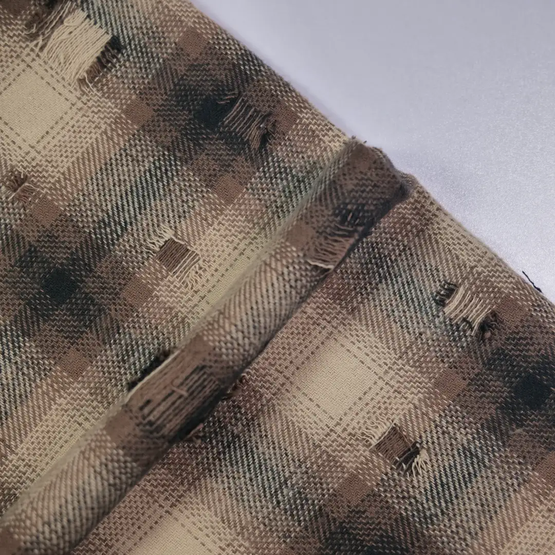 China Fabric for Shirt,Over Shirt,Sleeveless Sundress,Strap Midi Dress Yarn Dyed Check Natural Woven Fabric Cotton coffee color buy from China wholesaler bulk order at wholesale price free worldwide shipping Alibaba