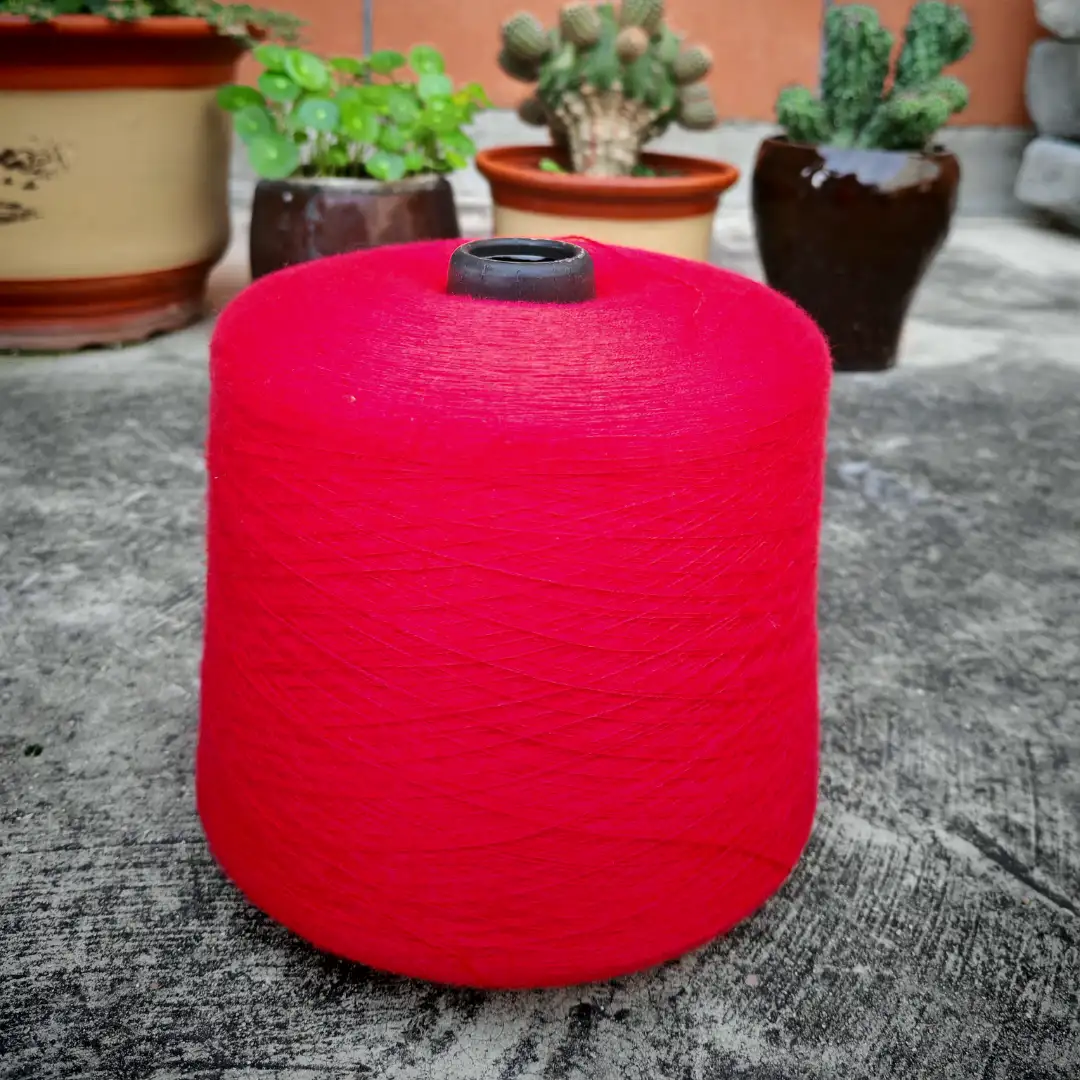 China Yarn for Ladies Vest (Sweater),Men’s Vest (Sweater) Core Spun Yarn Regular Yarn Viscose Polyester Nylon red color buy from China wholesaler bulk order at wholesale price free worldwide shipping Alibaba