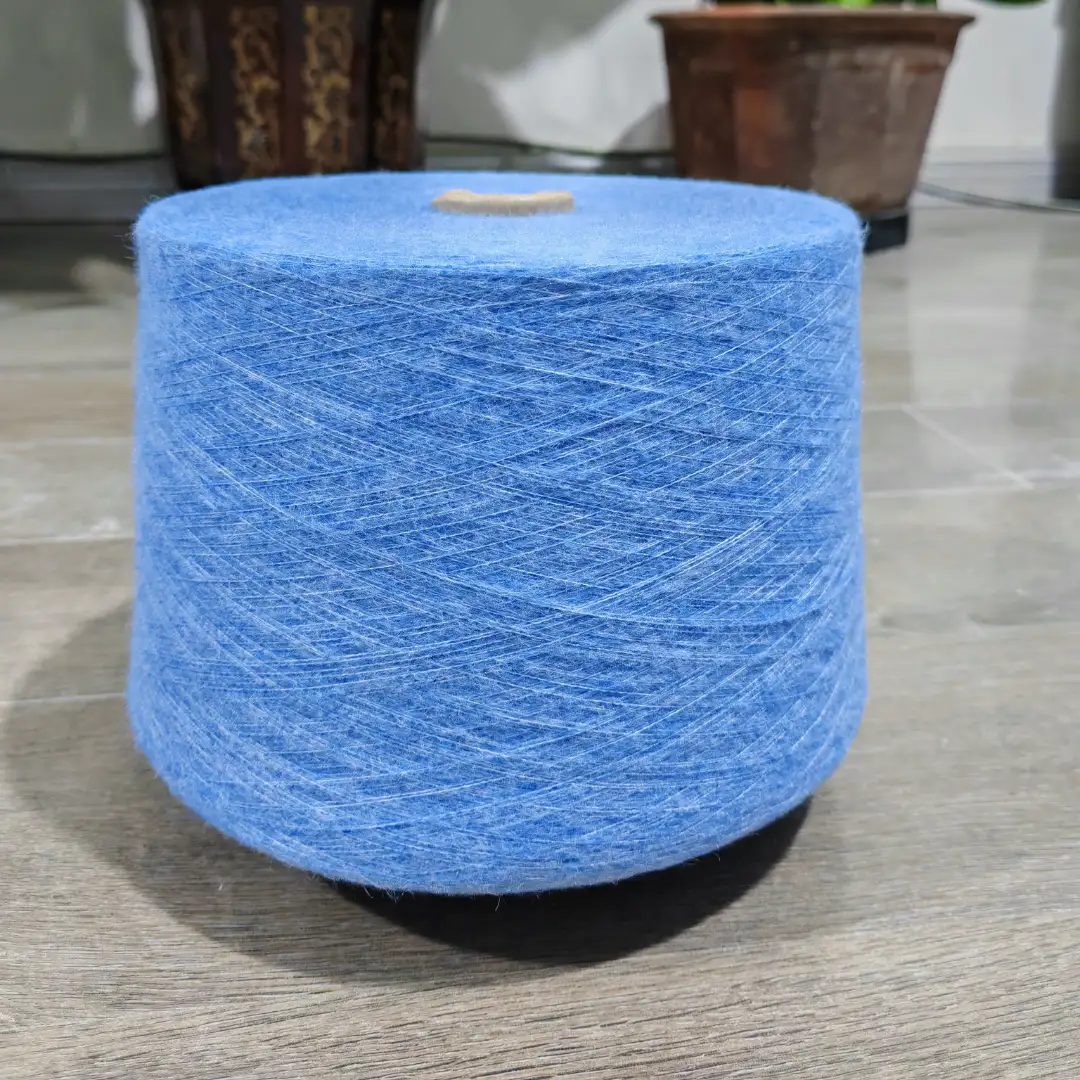 China Yarn for Ladies Vest (Sweater),Men’s Vest (Sweater) Mossy Yarn Fancy Yarn Recycled Polyester Polyester Wool Acrylic Spandex blue color buy from China wholesaler bulk order at wholesale price free worldwide shipping Alibaba