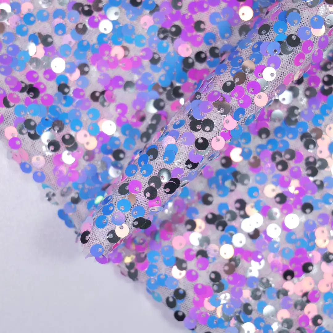 China Fabric for Skirt,Kids Ruffle Tiered Dress,Kids Sleeveless Tutu Dress Sequined Mesh Fabric Knit Fabric Polyester purple color buy from China wholesaler bulk order at wholesale price free worldwide shipping Alibaba