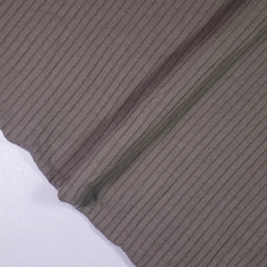China Fabric for T-Shirt,Skirt,Sleeveless Sundress Rib Knit Fabric Rayon Spandex coff brown color buy from China wholesaler bulk order at wholesale price free worldwide shipping Alibaba
