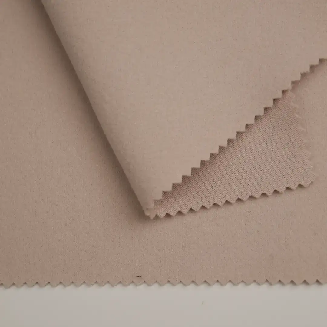 China Fabric for Trench Coat,Overcoat Knit Woolen Fabric Woolen Polyester Solid-Light Khaki color buy from China wholesaler bulk order at wholesale price free worldwide shipping Alibaba