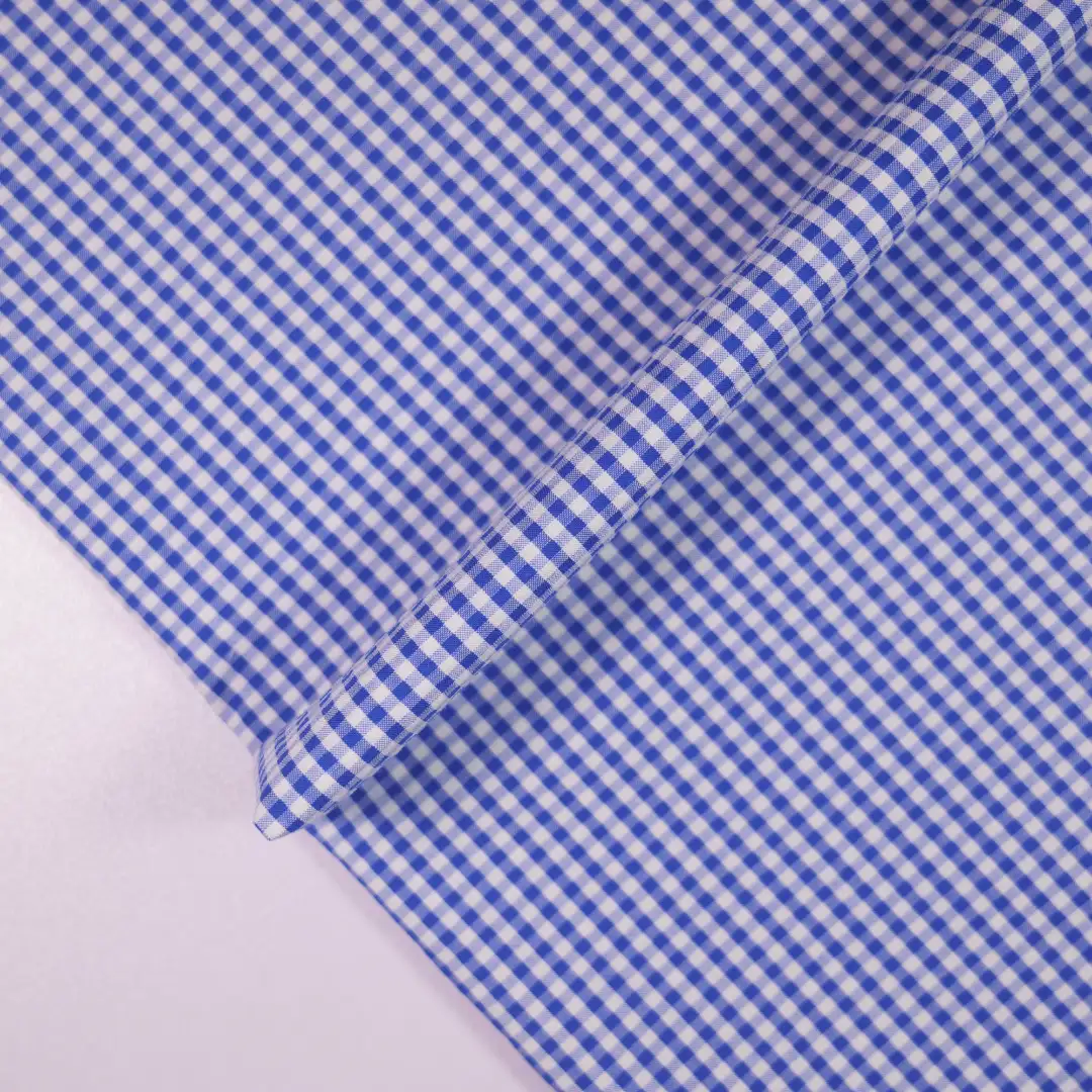 China Fabric for Shirt,Skirt,Womens Slim Fit Shirt Yarn Dyed Check Natural Woven Fabric Cotton BLUE color buy from China wholesaler bulk order at wholesale price free worldwide shipping Alibaba