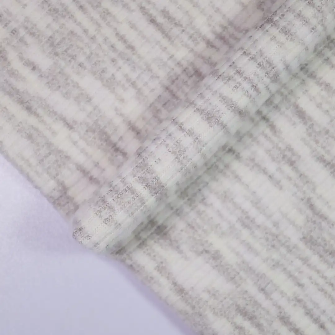 China Fabric for Hoodie,Trench Coat,Long Sleeve Base Layer Top Jacquard Knit Fabric Polyester Rayon Spandex white color buy from China wholesaler bulk order at wholesale price free worldwide shipping Alibaba