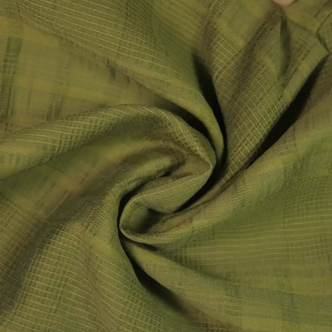 China Fabric for Shirt,Skirt,Backless Beach Dress,Puffball Strappy Dress Jacquard Woven Blended Fabric Polyester Nylon Rayon dark green color buy from China wholesaler bulk order at wholesale price free worldwide shipping Alibaba