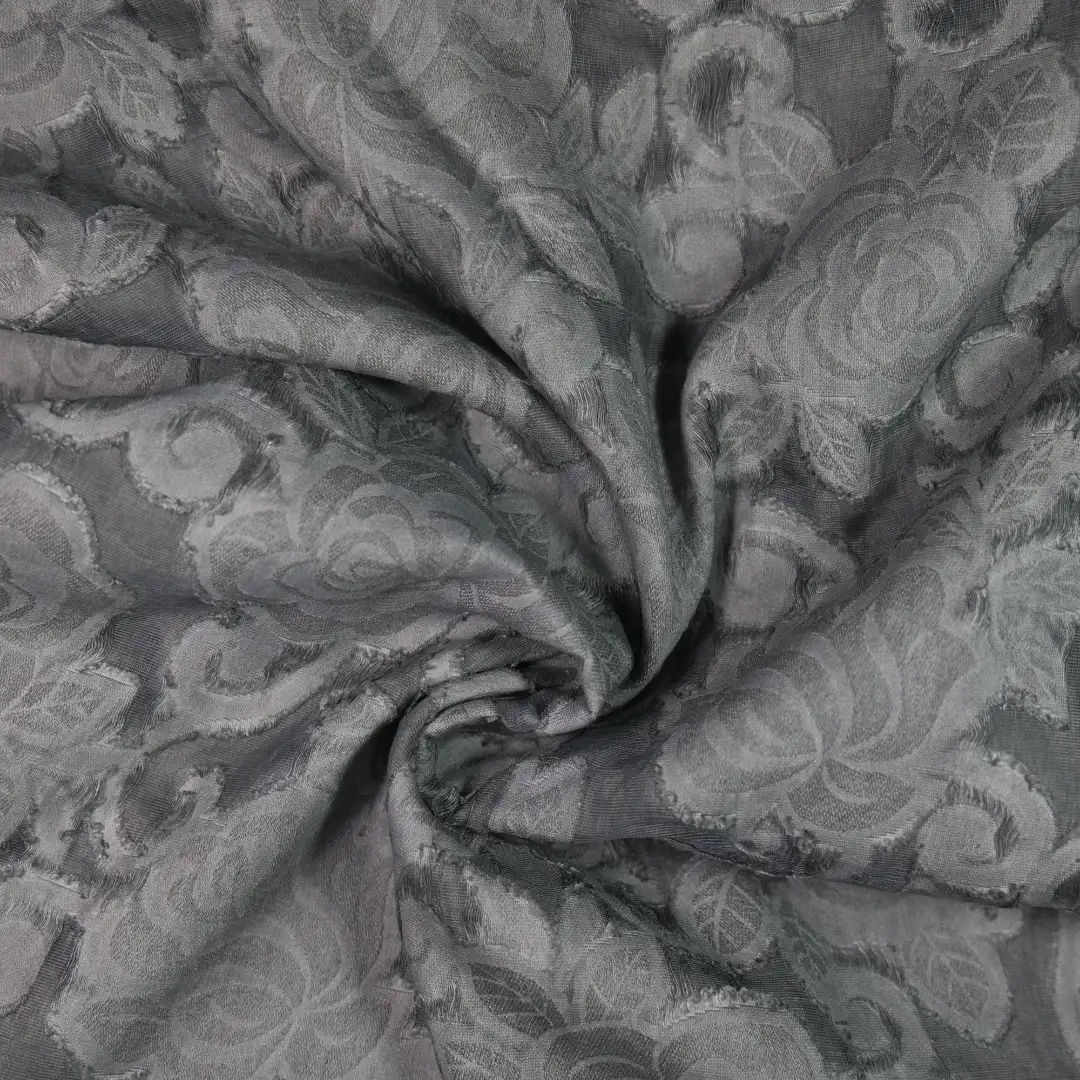 China Fabric for Shirt,Kids Ruffle-Sleeve Top,Backless Beach Dress,Strap Midi Dress Cotton/Rayon Jacquard Woven Blended Fabric Rayon Cotton Nylon grey color buy from China wholesaler bulk order at wholesale price free worldwide shipping Alibaba