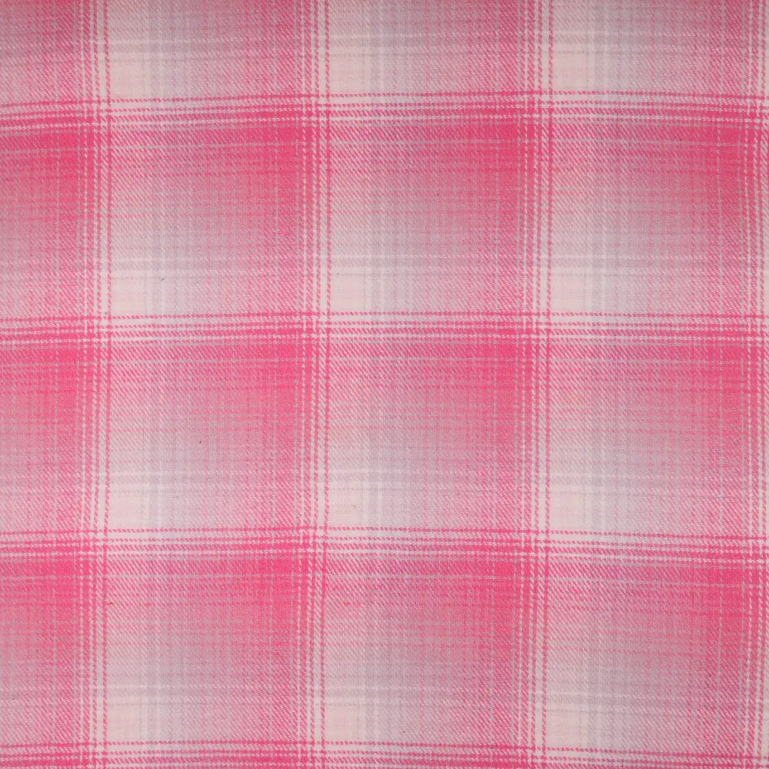 China Fabric for Shirt,Casual Long Sleeve Crop Shirt,Womens Slim Fit Shirt Yarn Dyed Check Natural Woven Fabric Cotton pink-grey color buy from China wholesaler bulk order at wholesale price free worldwide shipping Alibaba