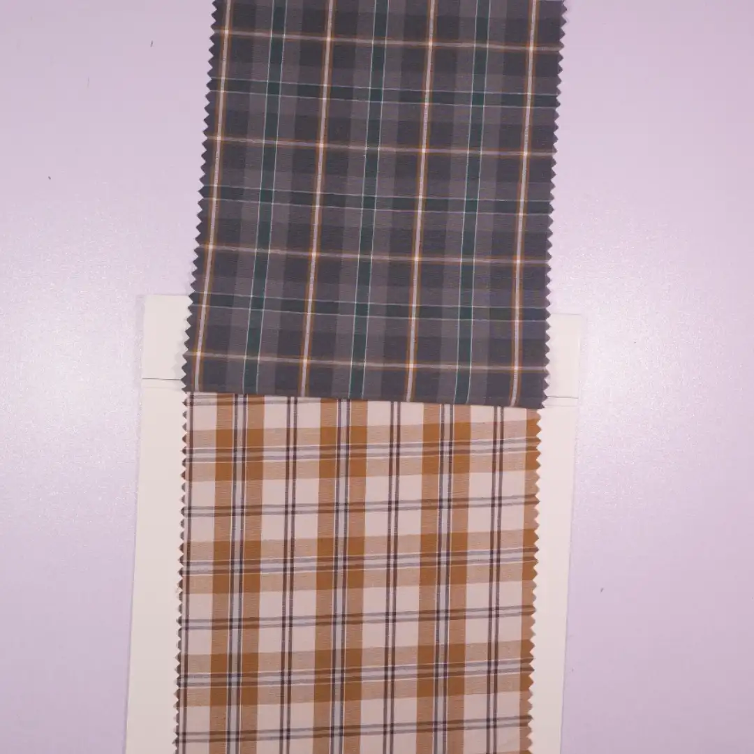 China Fabric for Shirt,Skirt,Sleeveless Waist Shirt Yarn Dyed Check Natural Woven Fabric Cotton grey-green-brown color buy from China wholesaler bulk order at wholesale price free worldwide shipping Alibaba