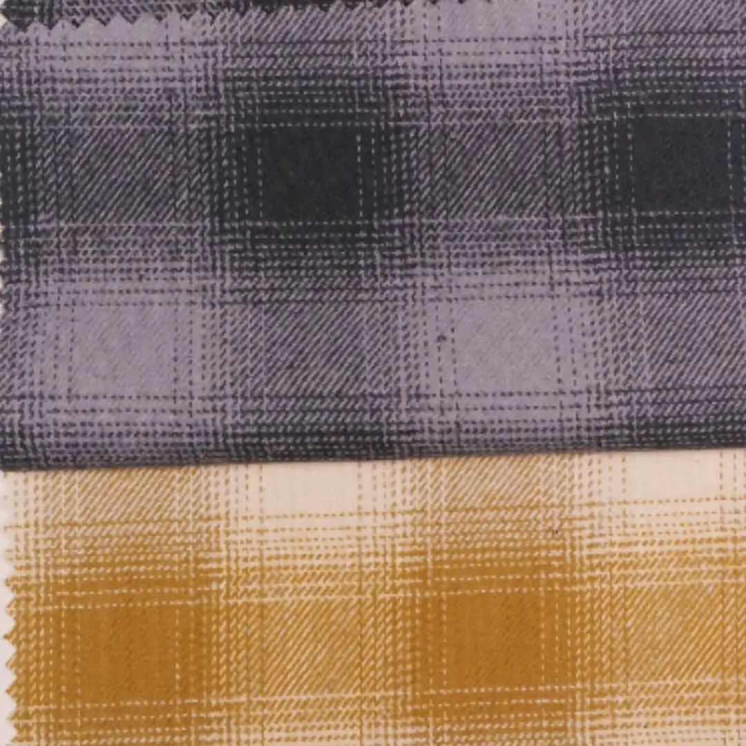 China Fabric for Shirt,Big Pockets Shirt Dress,Button Half-Placket Long Sleeve Shirt Yarn Dyed Check Natural Woven Fabric Cotton grey black color buy from China wholesaler bulk order at wholesale price free worldwide shipping Alibaba