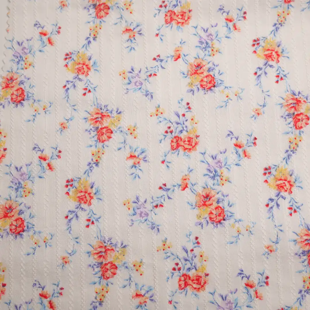 China Fabric for Blouse,Skirt,Dresses (Pullover)  Cotton/Rayon Jacquard Woven Blended Fabric Cotton Rayon Print color buy from China wholesaler bulk order at wholesale price free worldwide shipping Alibaba