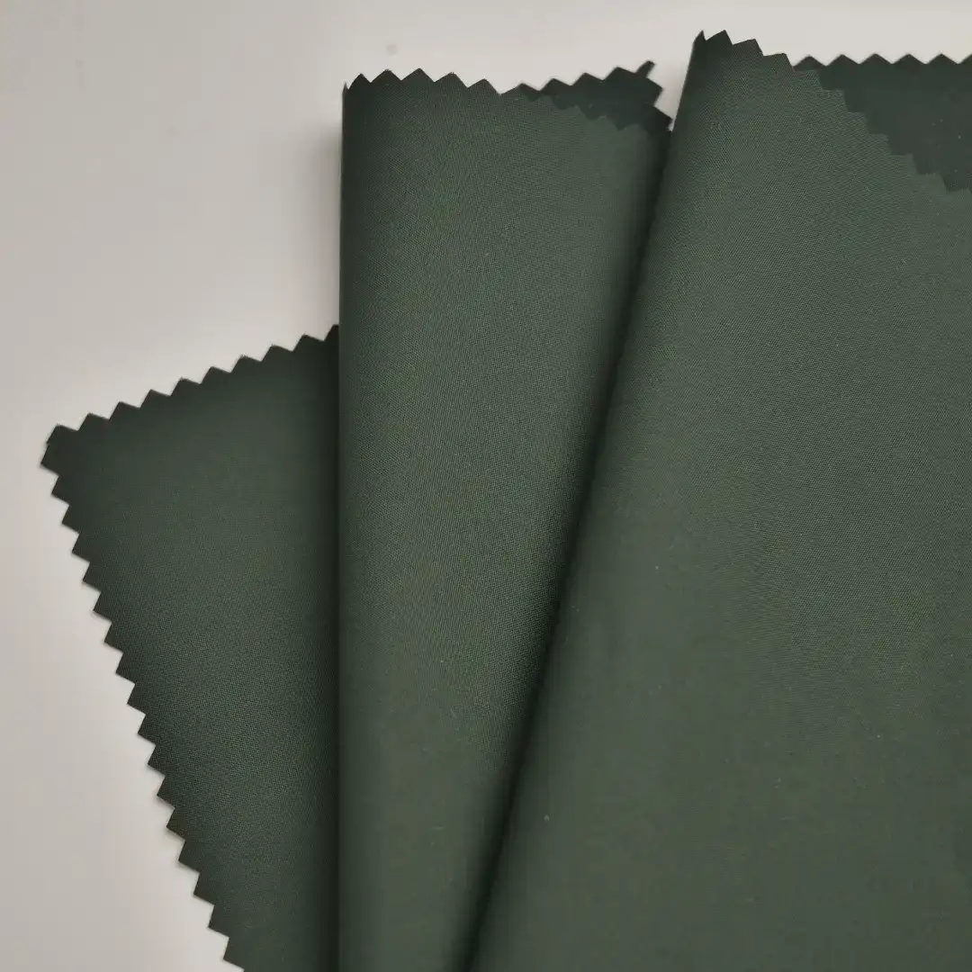 China Fabric for Down Jacket,Ski Suits Polyester Pongee Synthetic Woven Fabric Polyester Green color buy from China wholesaler bulk order at wholesale price free worldwide shipping Alibaba