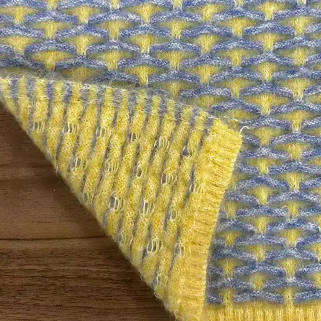 China Yarn for Ladies Vest (Sweater),Open Cardigan (Sweater),Full-Zipper Cardigan (Sweater),Round Neck Pullover (Sweater) Mossy Yarn Fancy Yarn Nylon Recycled Polyester Yellow and blue color buy from China wholesaler bulk order at wholesale price free worldwide shipping Alibaba