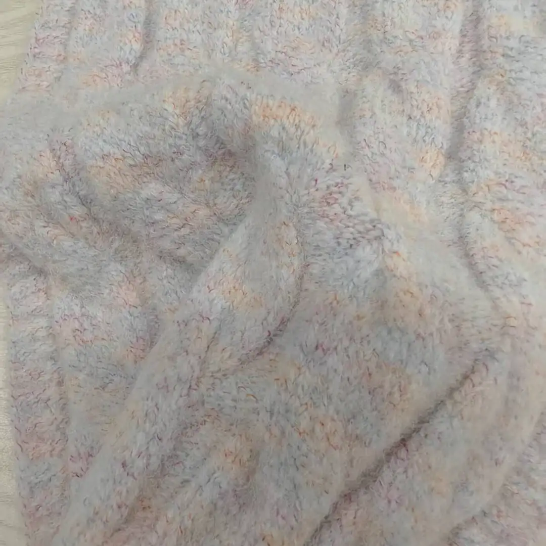 China Yarn for Open Cardigan (Sweater),Full-Zipper Cardigan (Sweater),Half-Zipper Cardigan (Sweater) Mossy Yarn Fancy Yarn Recycled Polyester Acrylic Wool Spandex pink color buy from China wholesaler bulk order at wholesale price free worldwide shipping Alibaba