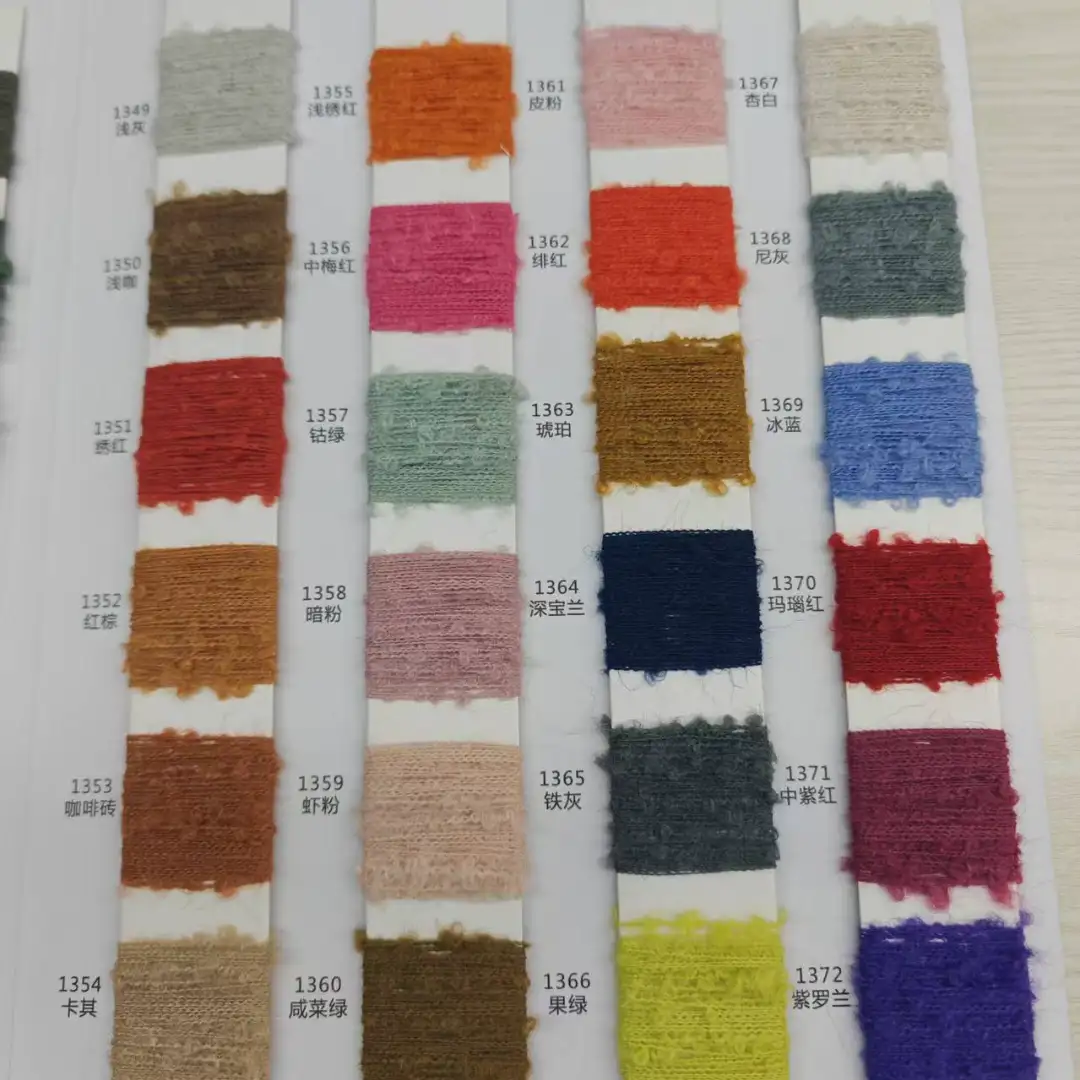 China Yarn for Full-Zipper Cardigan (Sweater),Half-Zipper Cardigan (Sweater),Shirt Long Sleeve Button (Sweater) Boucle Yarn Fancy Yarn Polyester Wool Recycled Polyester purple,blue color buy from China wholesaler bulk order at wholesale price free worldwide shipping Alibaba