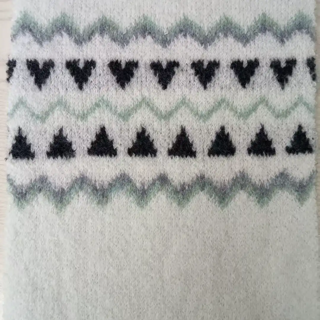 China Yarn for Knitted Jacket (Sweater),Round Neck Pullover (Sweater),Crew Neck Pullover (Sweater),Hoodie  (Sweater) Mossy Yarn Fancy Yarn Polyester Wool Acrylic Nylon Elastane Green, gray, white color buy from China wholesaler bulk order at wholesale price free worldwide shipping Alibaba