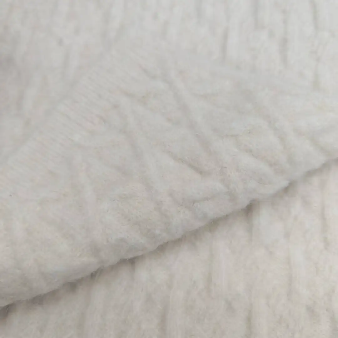 China Yarn for Open Cardigan (Sweater),Full-Zipper Cardigan (Sweater),Hoodie  (Sweater) Mossy Yarn Fancy Yarn Recycled Polyester Polyester Rayon Wool Spandex Beige color buy from China wholesaler bulk order at wholesale price free worldwide shipping Alibaba