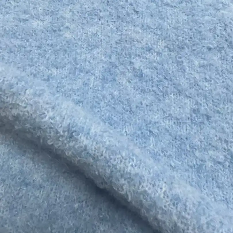 China Yarn for Open Cardigan (Sweater),Full-Zipper Cardigan (Sweater),Shirt Long Sleeve Button (Sweater),Crew Neck Pullover (Sweater) Boucle Yarn Fancy Yarn Polyester Acrylic Wool Elastane China Blue color buy from China wholesaler bulk order at wholesale price free worldwide shipping Alibaba