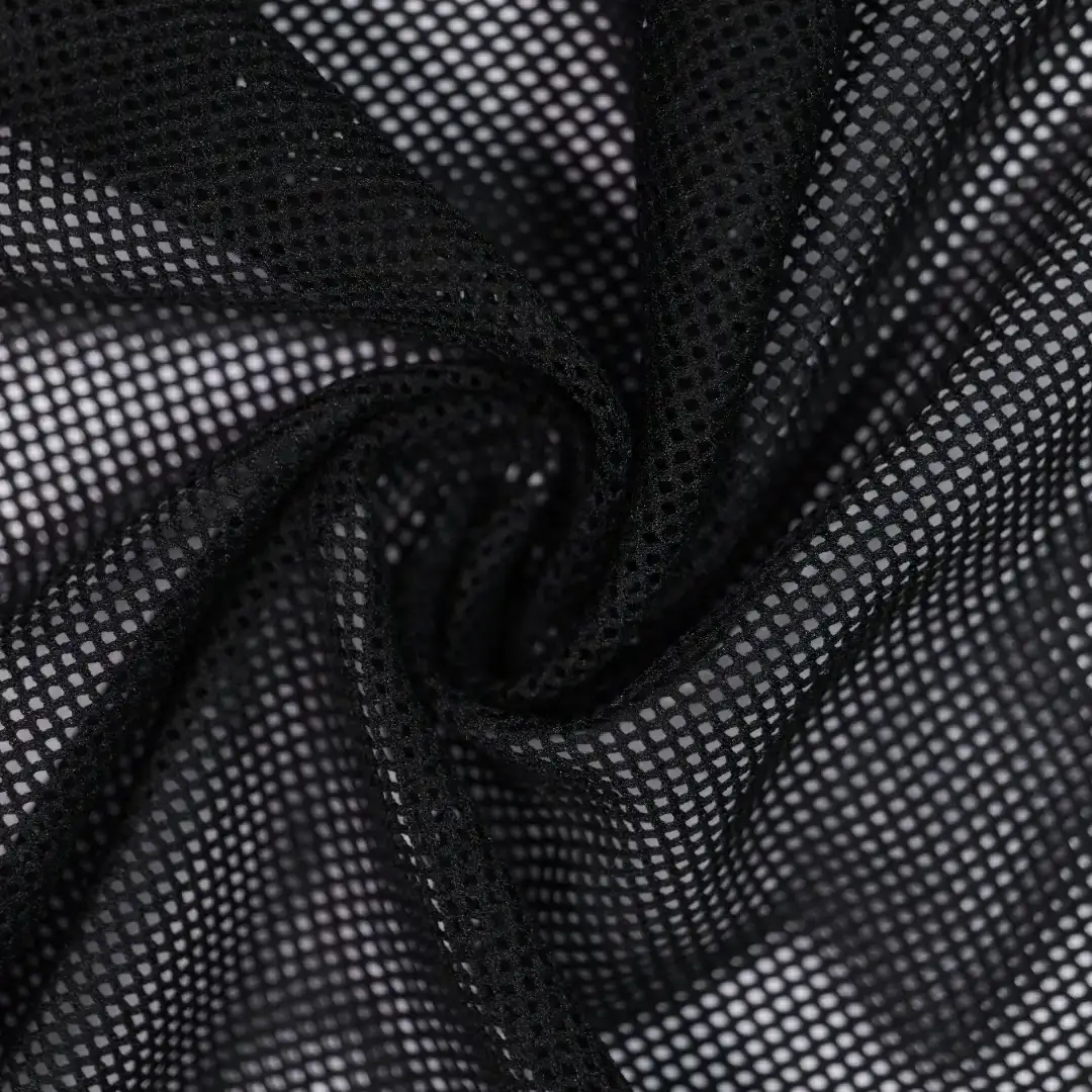 China Fabric for T-Shirt,Over Shirt,Backless Beach Dress Mesh Knit Fabric Polyester BLACK color buy from China wholesaler bulk order at wholesale price free worldwide shipping Alibaba