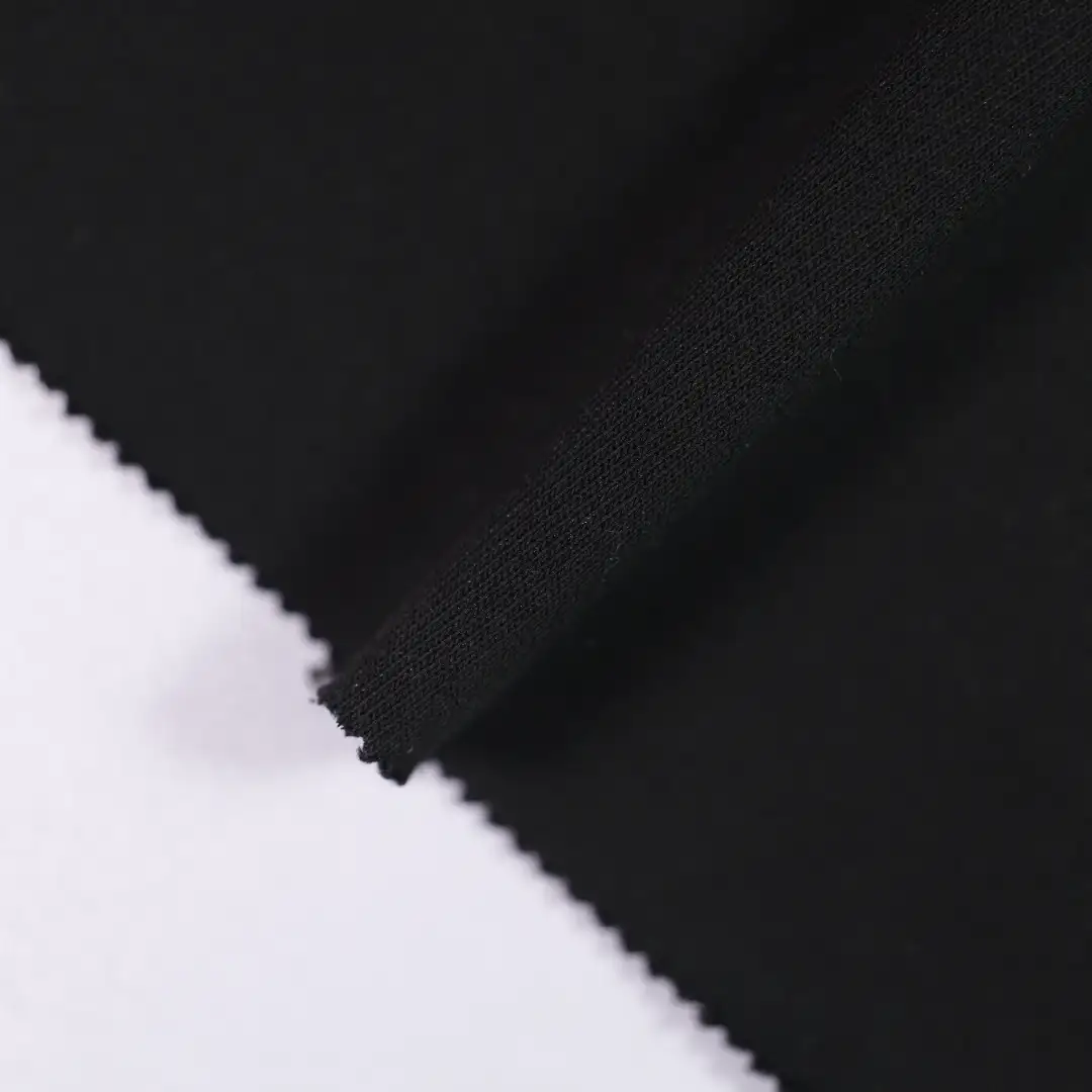 China Fabric for Skirt,Hoodie,Dresses (Pullover) (Sweater) Ponte Roma Knit Fabric Polyester Cotton black color buy from China wholesaler bulk order at wholesale price free worldwide shipping Alibaba