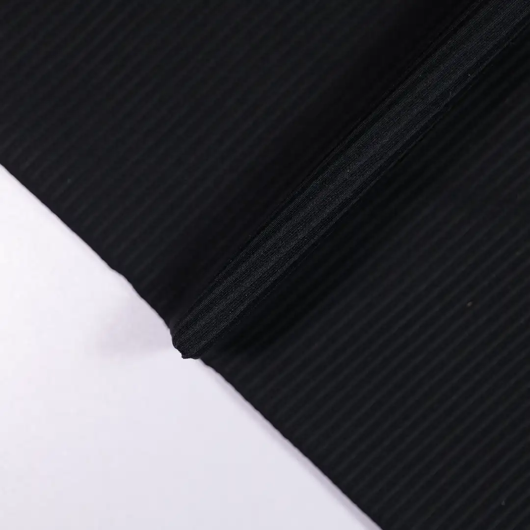 China Fabric for T-Shirt,Skirt,Backless Beach Dress Rib Knit Fabric Nylon Spandex black color buy from China wholesaler bulk order at wholesale price free worldwide shipping Alibaba