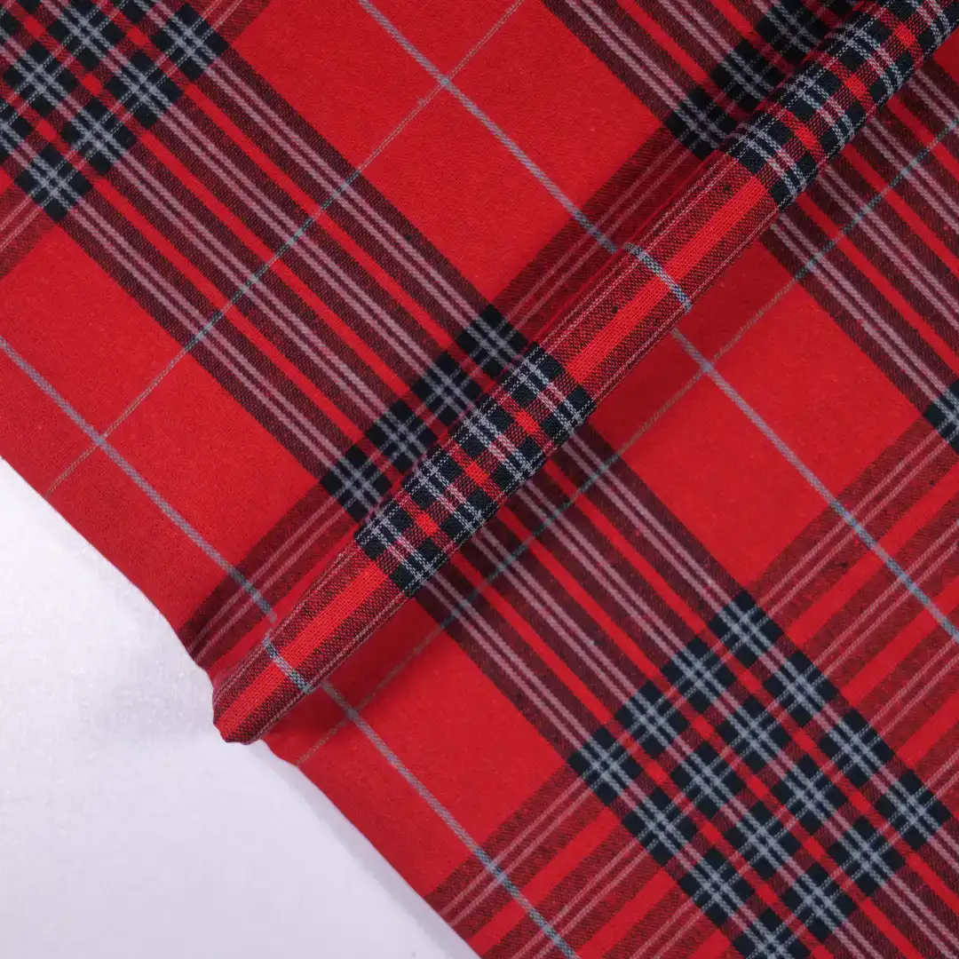 China Fabric for Shirt,Cropped V-Neck Shirt,Womens Stand Collar Shirt Yarn Dyed Check Natural Woven Fabric Cotton red black color buy from China wholesaler bulk order at wholesale price free worldwide shipping Alibaba