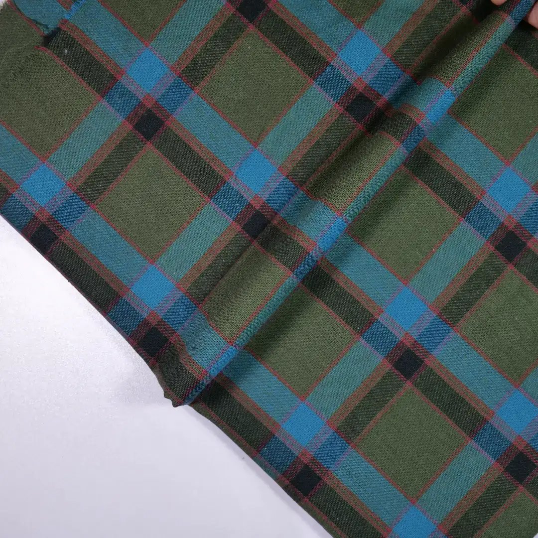 China Fabric for Shirt,Casual Long Sleeve Crop Shirt,Cropped V-Neck Shirt Yarn Dyed Check Natural Woven Fabric Cotton blue green color buy from China wholesaler bulk order at wholesale price free worldwide shipping Alibaba