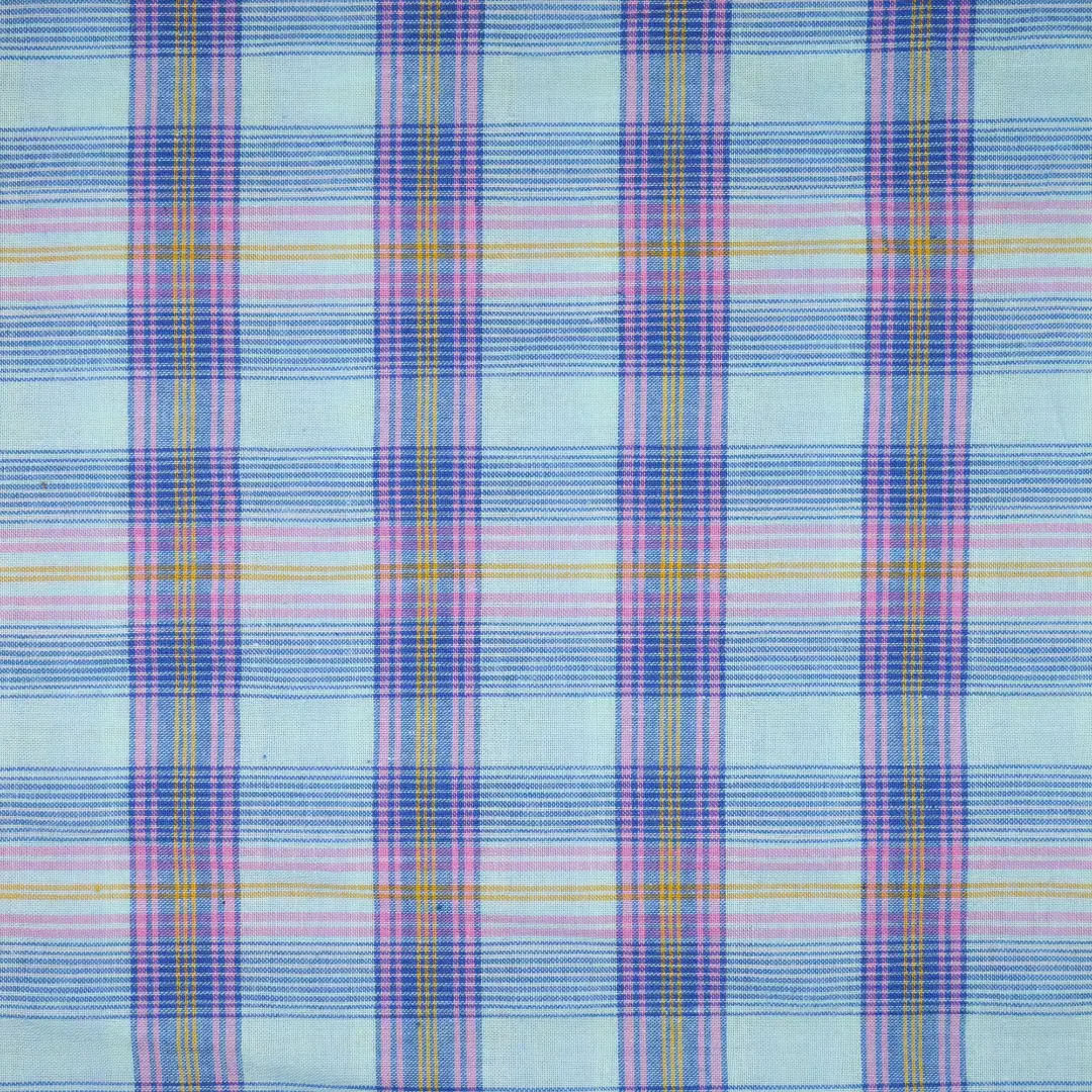 China Fabric for Shirt,Cropped V-Neck Shirt,Tier Midi Shirt Dress Yarn Dyed Check Natural Woven Fabric Cotton blue pink color buy from China wholesaler bulk order at wholesale price free worldwide shipping Alibaba