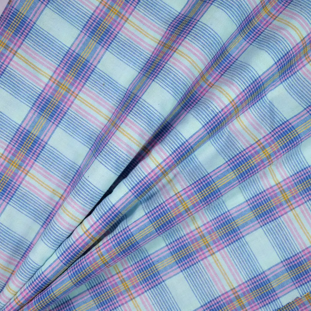 China Fabric for Shirt,Cropped V-Neck Shirt,Tier Midi Shirt Dress Yarn Dyed Check Natural Woven Fabric Cotton blue pink color buy from China wholesaler bulk order at wholesale price free worldwide shipping Alibaba