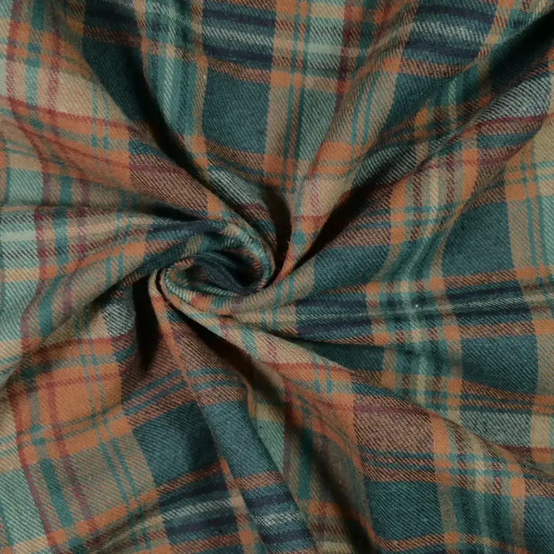 China Fabric for Shirt,Puff Short Sleeve Ruffle Crop Shirt,Stand Collar Double-Breasted Shirt Yarn Dyed Check Natural Woven Fabric Cotton green coffee color buy from China wholesaler bulk order at wholesale price free worldwide shipping Alibaba