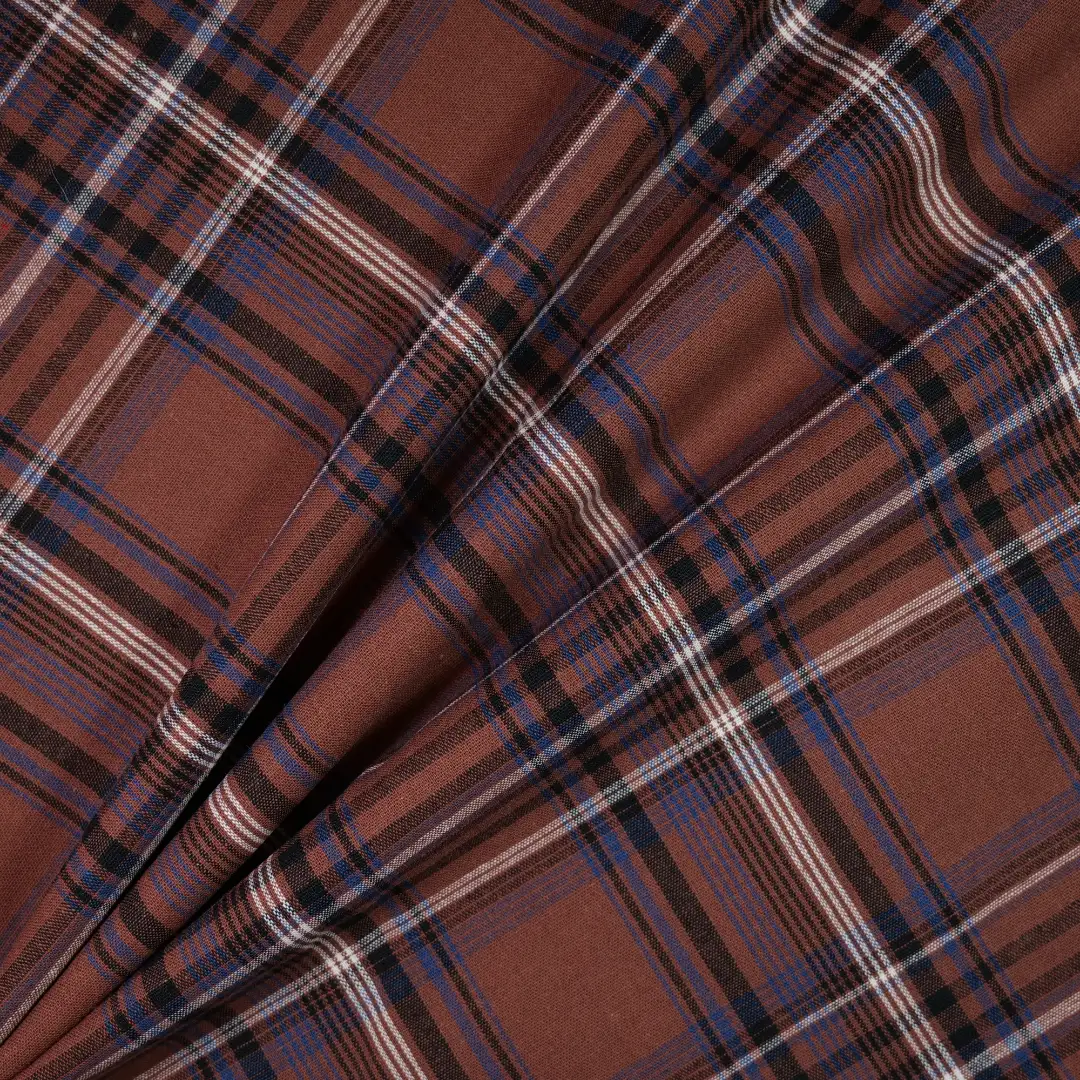 China Fabric for Shirt,Womens Slim Fit Shirt,Womens Stand Collar Shirt Yarn Dyed Check Natural Woven Fabric Cotton DARK COFFEE color buy from China wholesaler bulk order at wholesale price free worldwide shipping Alibaba