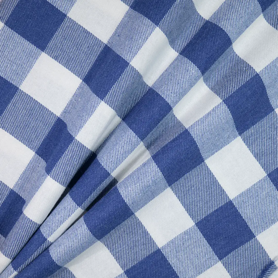 China Fabric for Shirt,Womens Slim Fit Shirt,Womens Stand Collar Shirt Yarn Dyed Check Natural Woven Fabric Cotton blue white color buy from China wholesaler bulk order at wholesale price free worldwide shipping Alibaba